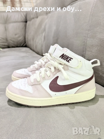 NIke кожени сникърси високи , снимка 12 - Маратонки - 56238477