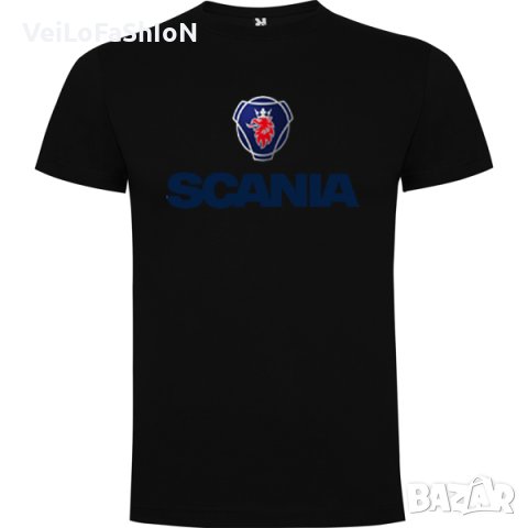 Нова мъжка тениска SKANIA (Скания) в черен цвят , снимка 1 - Тениски - 44308423