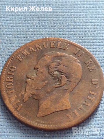 Рядка монета 10 чентезима 1863г. Италия Виктор Емануил втори за КОЛЕКЦИЯ 30421, снимка 5 - Нумизматика и бонистика - 42682340