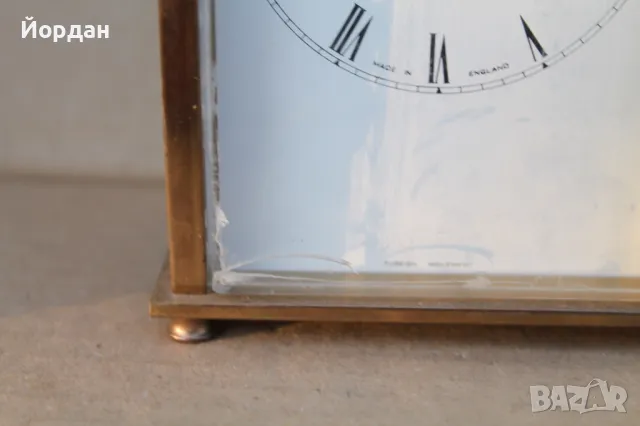 Масивен Англииски настолен часовник с Немски механизъм, снимка 5 - Антикварни и старинни предмети - 47356636