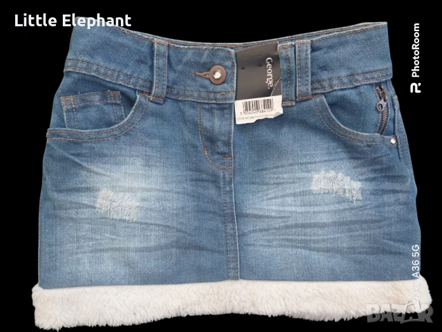 Дънкова поличка за момиченце на 6-7 "Winter dreams"нова/,Англия, снимка 1