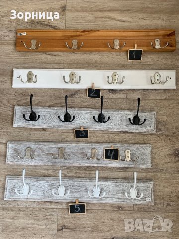 Стенна дървена закачалка , снимка 2 - Други стоки за дома - 30925105