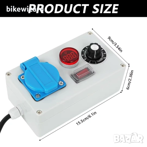 Регулатор на напрежение 230V 2000W, контролер на мощност НОВ, снимка 3 - Друга електроника - 53720146