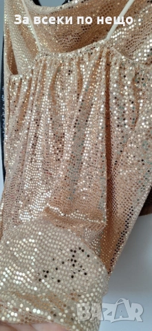 Дамски Блестящ Потник С Пайети - Налични Различни Цветове Код BS-128, снимка 4 - Потници - 52770327