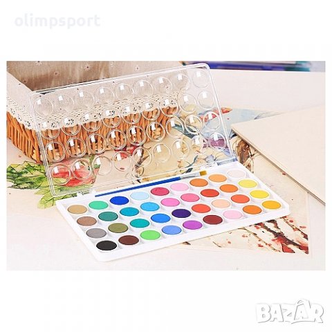 Водни бои  28 цвята. Произведени от висококачествени материали с органични пигменти, нетоксични. 