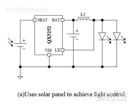 QX5252 solar LED driver, захранване на бели светодиоди от 0.9V, снимка 2 - Друга електроника - 40595461