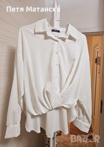 Дамски риза с камъчета, универсален размер 