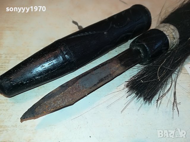 копие с резба и метален връх 140см 3012221206, снимка 5 - Антикварни и старинни предмети - 39143210