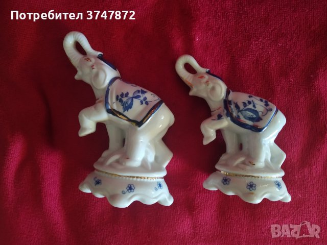 РАЗПРОДАЖБА! Порцеланови фигури Слонове 2 бр.(ПУКНАТИНИ), снимка 6 - Антикварни и старинни предмети - 40884752