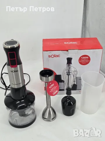 Мощен пасатор 3 в 1 Solac Pro Chef 1201 (1200W) – пълен комплект с кутия, снимка 2 - Чопъри и пасатори - 56127569