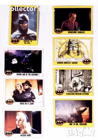 TOPPS Batman 1989 trading cards DC Comics картинки от дъвки Батман ретро карти