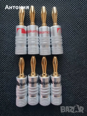 Позлатени банан–щекери за тонколони Nakamichi 8 бр. , снимка 3 - Тонколони - 53738555