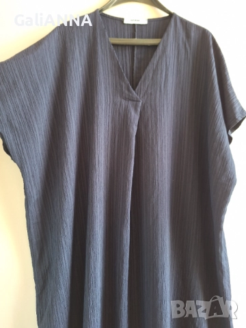 ДЪЛГА ТЪМНОСИНЯ РОКЛЯ 3XL-5XL, снимка 5 - Рокли - 51637100