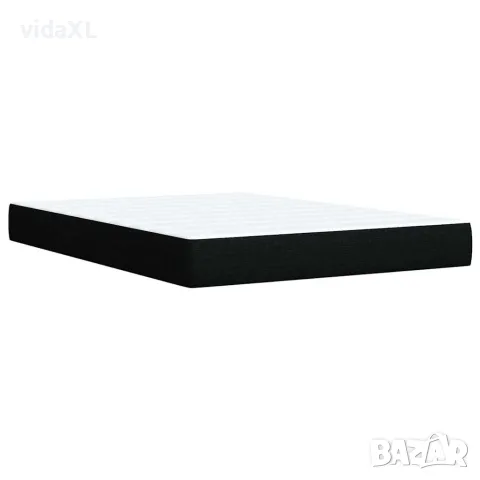 vidaXL Боксспринг легло с матрак, черно, 140x190 см плат, снимка 10 - Спални и легла - 56146920
