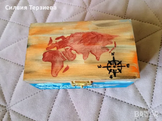 Ръчно изработена дървена кутия, снимка 1