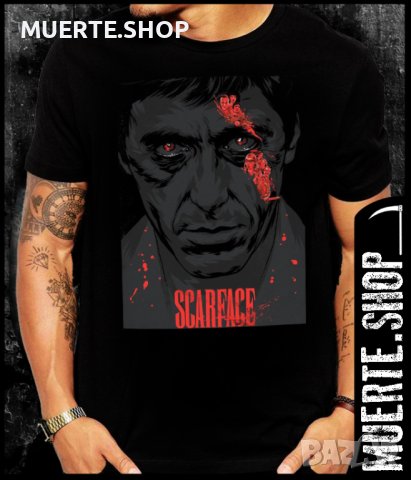 Черна тениска с щампа TONY MONTANA POSTER