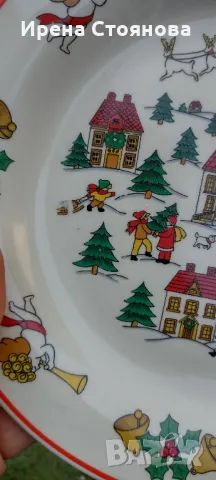 6 броя десертни чинии с коледен декор, Ita Bella. Диаметър 20,5 см. , снимка 8 - Чинии - 47319932