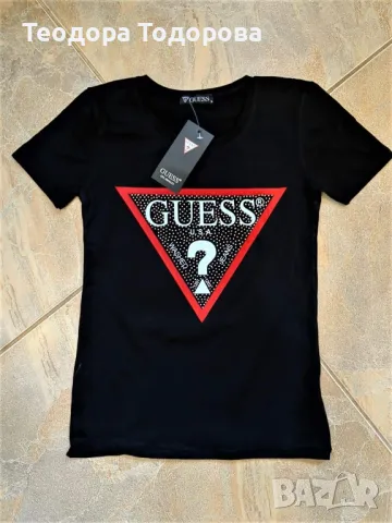 Дамски памучни тениски Guess , снимка 2 - Тениски - 49999358