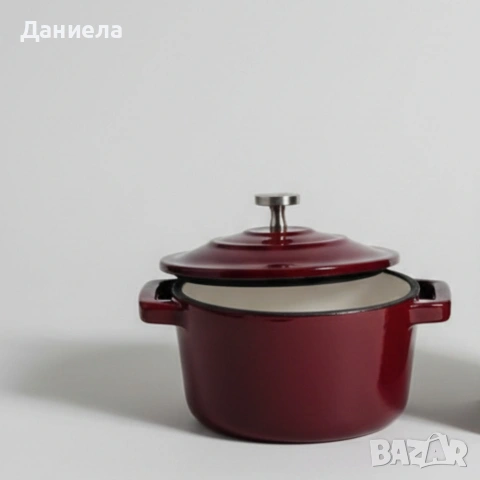 Michelino Мини чугунена тенджера 10 см – компактен съд за сосове и индивидуални порции, снимка 6 - Съдове за готвене - 53256880