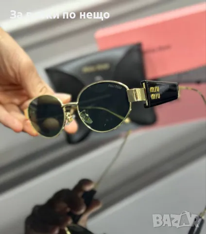 Miu Miu Слънчеви Очила С UV400 Защита С ПОДАРЪК🎁Калъф Миу Миу - Различни Цветове Код E81, снимка 2 - Слънчеви и диоптрични очила - 50229690