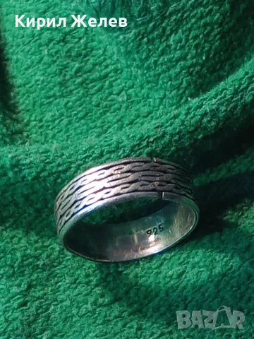СТИЛНО РЕТРО ОРНАМЕНТИРАН АНГЛИЙСКИ СРЕБЪРЕН ПРЪСТЕН ХАЛКА СРЕБРО 925 МАЙСТОРСКА АРТ ИЗРАБОТКА 50071, снимка 15 - Пръстени - 48901846