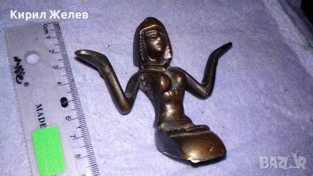 Стара ОЛОВНА СТАТУЕТКА ЕГИПЕТСКО БОЖЕСТВО ФИГУРКА СУВЕНИР за КОЛЕКЦИЯ ТЕМАТИЧЕН ИНТЕРИОР 10550