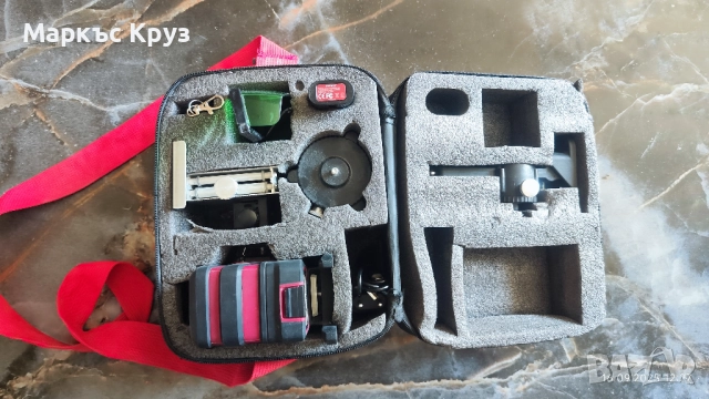 Зелен Лазерен нивелир 360° 4D батерия 5.2 Ah