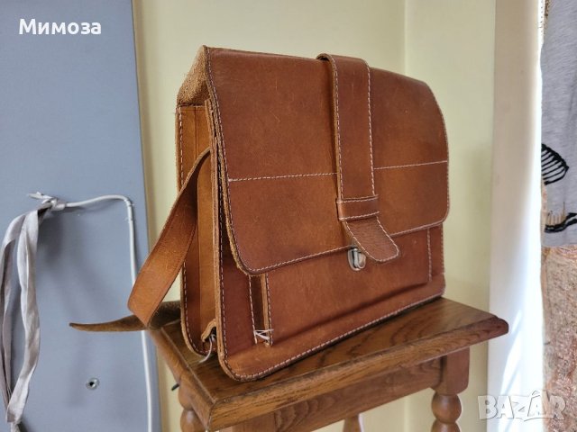 Естествена кожа винтидж чанта, снимка 12 - Чанти - 41000626