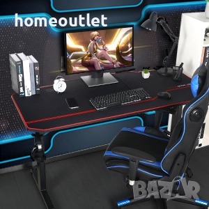 ПРОМОЦИЯ Геймърско бюро – просторно, ергономично и стабилно решение за игри и работа T02 BLACK, снимка 2 - Бюра - 51961953