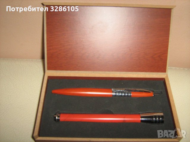 подаръчен комплект-химикалка и фенерче, снимка 1 - Други ценни предмети - 39445566