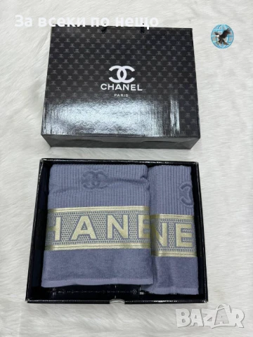 Chanel Луксозни Хавлии - 2бр. в кутия - Налични Различни Цветове Код E704, снимка 11 - Хавлиени кърпи - 51152282