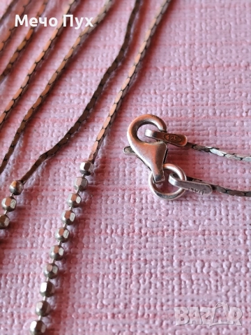 Сребърно колие (354), снимка 4 - Колиета, медальони, синджири - 52107593