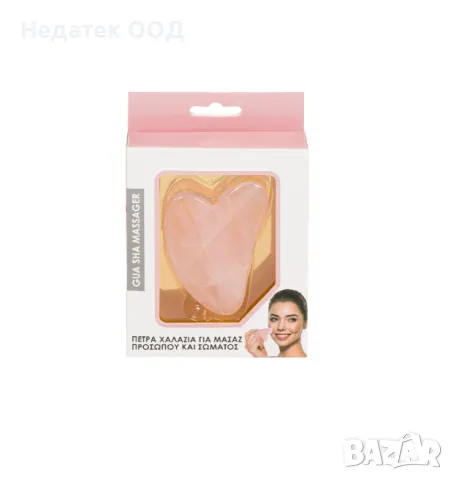 Масажен камък, Gua Sha, Кварц, Розов, снимка 2 - Масажори - 49005364