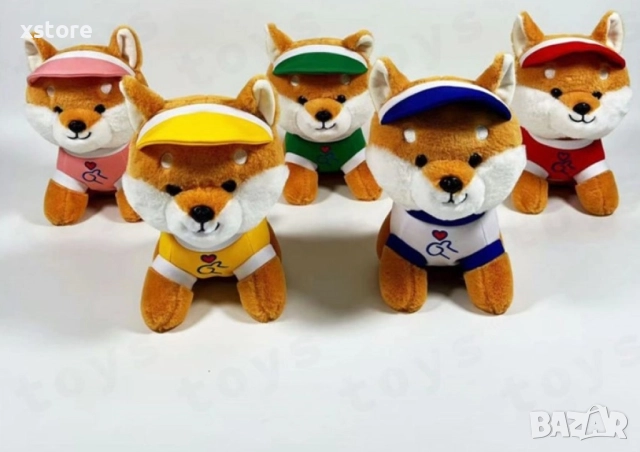 Мека плюшена играчка К у ч е К о р г и с шапка и тениска в различни цветове 30см, снимка 4 - Плюшени играчки - 52740571