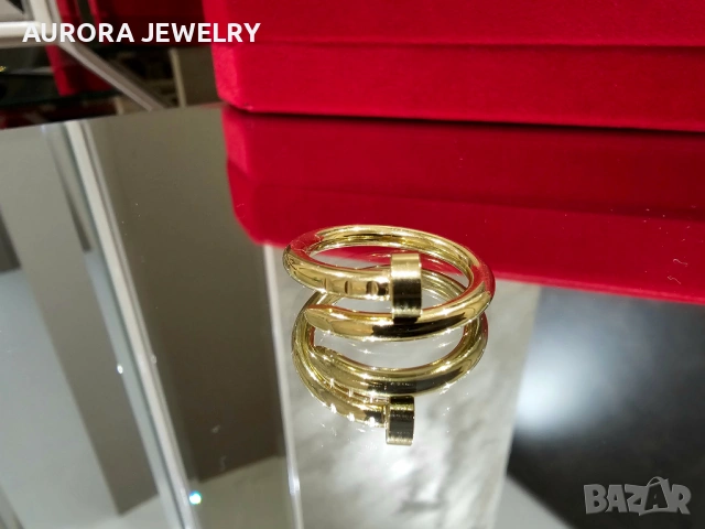 CARTIER Nail Juste un Clou Classic Gold Пръстен Пирон, снимка 3 - Пръстени - 53029433