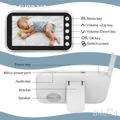 Безжичен двупосочен бебефон с камера ABM 100 IP35

, снимка 10 - Други - 42050781