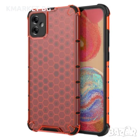 Samsung Galaxy A04e 4G / F04 4G / M04 4G Силиконов Калъф Honeycomb TPU и Протектор, снимка 2 - Калъфи, кейсове - 48581969