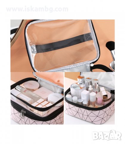 ДВУЕТАЖНА КОЗМЕТИЧНА ЧАНТА - код 3024, снимка 3 - Куфари - 33898245