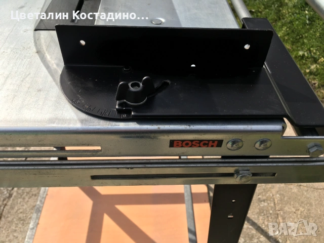 настолен циркуляр Bosch, със стойка Bosch, снимка 6 - Триони и циркуляри - 53801625