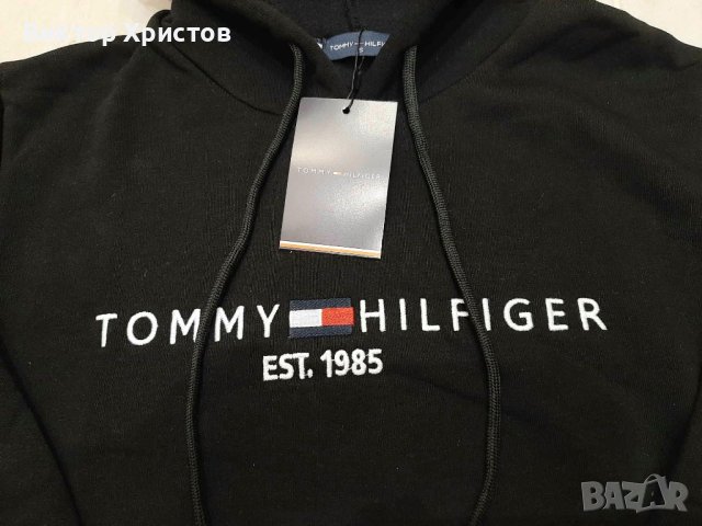 Суичър (худи) Tommy Hilfiger в черен вариант - ТОП модел за сезона ! ! !, снимка 2 - Суичъри - 42654739