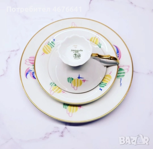 Троен порцеланов сет, снимка 2 - Чаши - 52775726