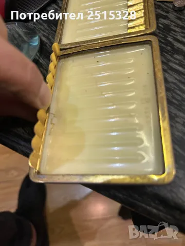 стара френска кожена табакера, снимка 4 - Табакери - 49749570