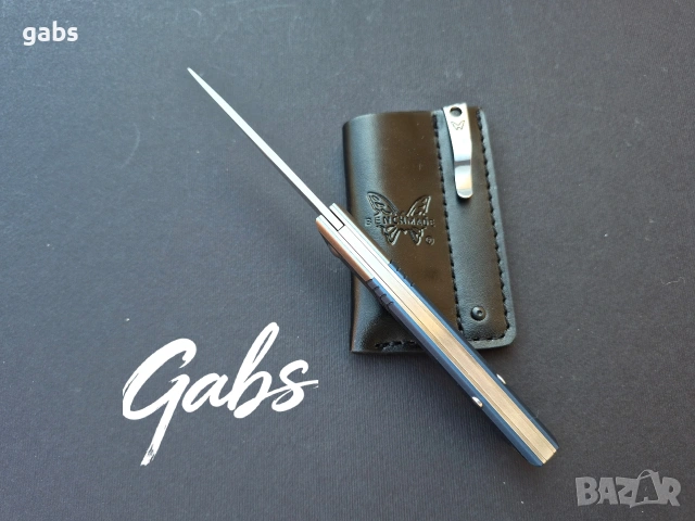 Сгъваем нож Benchmade SUCCESSOR 315 с кожен калъф, снимка 12 - Ножове - 53827885