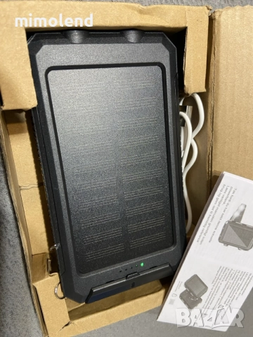 10000mAh слънчева мобилна външна батерия, снимка 3 - Външни батерии - 54661148