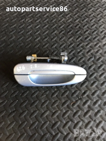 Външна дръжка за задна дясна врата син цвят RHD за Mazda 626 (1998-2001), снимка 2 - Части - 53705239