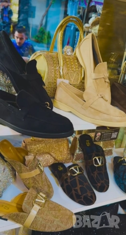 мокасини от естествен велур loro piana 