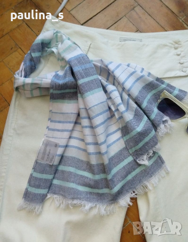 Бели ленени шалвари / дреха с детайли "Saint Tropez"® / голям размер , снимка 3 - Къси панталони и бермуди - 36363518