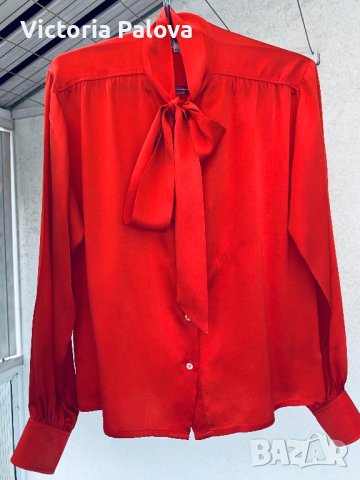 HAUTE COUTURE, висша мода блуза CÉLINE коприна, снимка 2 - Ризи - 41631443