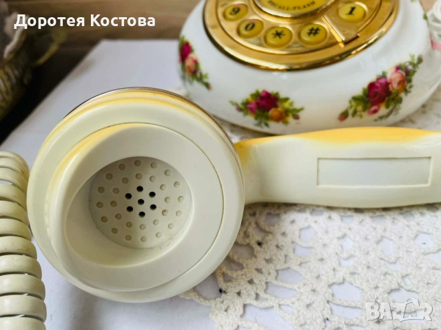 ROYAL ALBERT красив телефон от костен порцелан от Англия, снимка 11 - Антикварни и старинни предмети - 53328617
