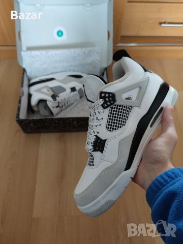 Nike Air Jordan 4 Retro Military Black White Обувки Маратонки Размер 43 Номер Кецове 27.5см стелка М, снимка 5 - Кецове - 39466422